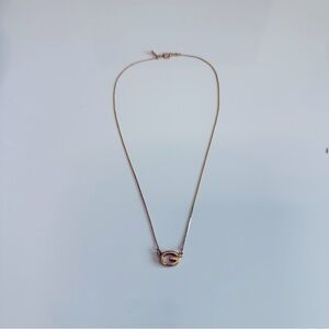 Givenchy Vintage Oval G Pendant Necklace